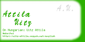 attila uitz business card